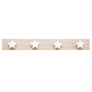 Kapstok kinderkamer - sterren - 4 haken - MDF - 55 x 7 cm