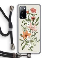 Hello bloemen: Samsung Galaxy S20 FE / S20 FE 5G Transparant Hoesje met koord