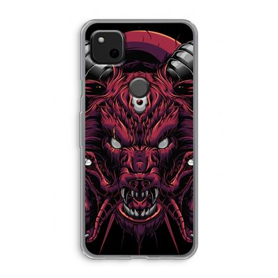 Hell Hound and Serpents: Google Pixel 4a Transparant Hoesje