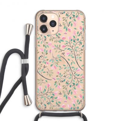 Sierlijke bloemen: iPhone 11 Pro Max Transparant Hoesje met koord