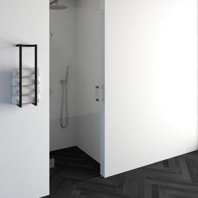 BRAUER Void nisdeur helder glas 70x200 omkeerbaar incl. glascoating PVD RVS-kleurig geborsteld GS-VON1H70200NG