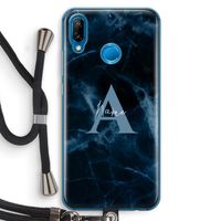 Midnight Marble: Huawei P20 Lite Transparant Hoesje met koord