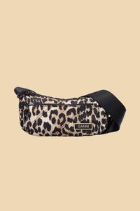 Ganni Ganni - tas - A4612 Quilted Recycled Small Baguette - Leopard