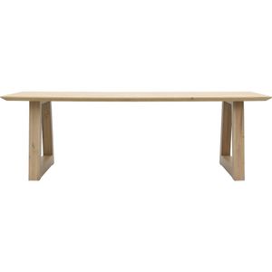 Eettafel Conroe met eiken poot schuin