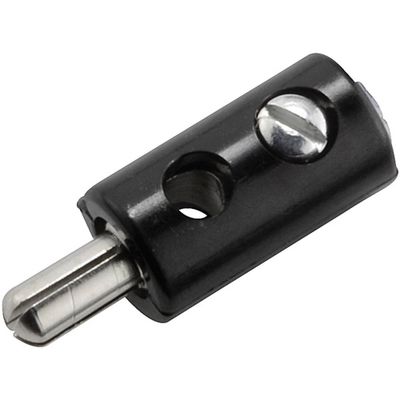 Kahlert Licht Miniatuur-banaanstekker Stekker, recht Stift-Ø: 2.6 mm Grijs 1 stuk(s) Piece