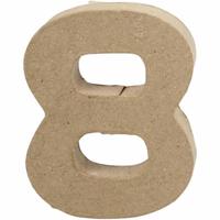 Creativ Company Cijfer, 8, h: 10 cm, b: 7,6 cm, dikte 1,7 cm, 1 stuk