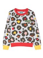 Kenzo Kids sweat à imprimé animalier - Tons neutres