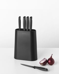 Brabantia Tasty+ messenblok plus 5 messen - Dark Grey