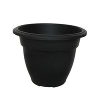 Buiten plantenpot/bloempot/planter - zwart - kunststof - D45 x H35 cm