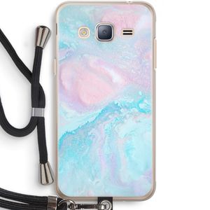 Fantasie pastel: Samsung Galaxy J3 (2016) Transparant Hoesje met koord