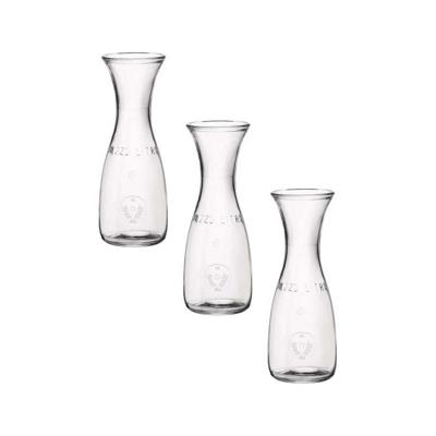 Pasabache water karaffen van 0,5 liter - Set van 4x stuks - glas - transparant - Sapkannen/waterkann