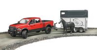 Bruder RAM 2500 Power Wagon met paardentrailer - thumbnail