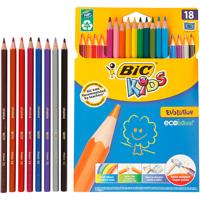 BIC evolution kleurpotloden, zeskantig, l: 17,5 cm, vulling 3 mm, diverse kleuren, 18 stuk/ 1 doos
