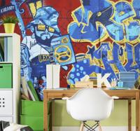 Coole graffiti kunst fotobehang