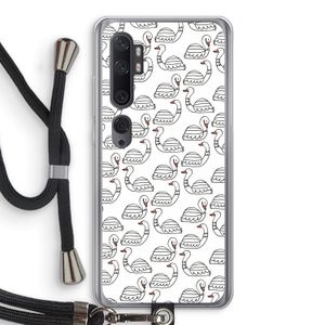 Zwanen: Xiaomi Mi Note 10 Transparant Hoesje met koord