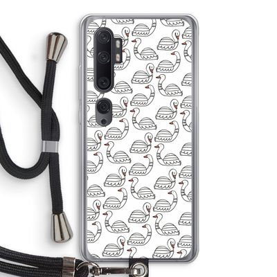 Zwanen: Xiaomi Mi Note 10 Transparant Hoesje met koord