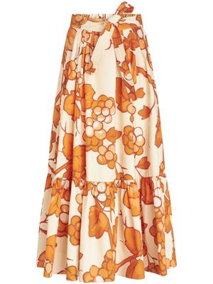 ETRO jupe Gonna à imprimé graphique - Orange