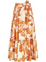 ETRO Gonna graphic-print skirt - Orange