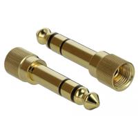 Delock 65983 65983 Jackplug Audio Adapter [1x Jackplug male 6,3 mm - 1x Jackplug female 3,5 mm] Goud