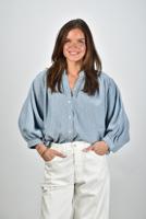 Sea Me Happy blouse Balloon Denim Structure jeans blue