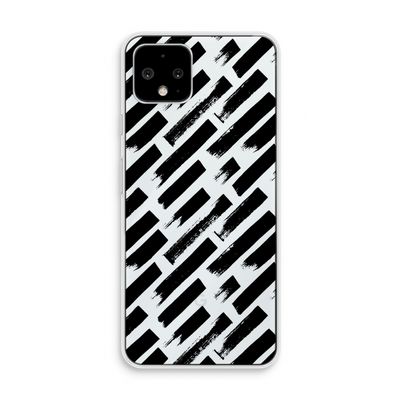 Zwarte vegen: Pixel 4 Transparant Hoesje
