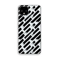 Zwarte vegen: Pixel 4 Transparant Hoesje