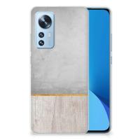 Xiaomi 12 | 12X | Bumper Hoesje | Wood Concrete