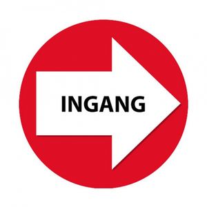Rode bewegwijzering stickers Ingang 4 st   -