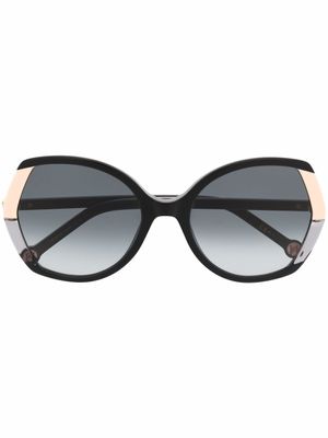 Carolina Herrera lunettes de soleil à monture oversize - Noir