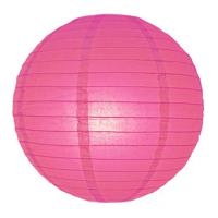 Luxe bol feest lampion - fuchsia roze - dia 25 cm - papier