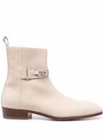 Philipp Plein bottines à plaque logo - Tons neutres