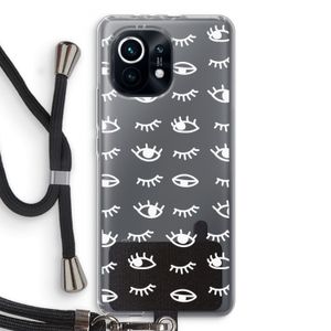 Eye pattern #3: Xiaomi Mi 11 Transparant Hoesje met koord