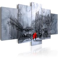 Schilderij - Wandeling door de stad , 5 luik - thumbnail