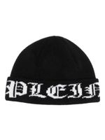 Philipp Plein bonnet Gothic Plein en laine - Noir