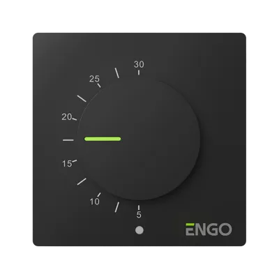 ENGO ESIMPLE-230B - Bedrade klokthermostaat 230V, Zwart