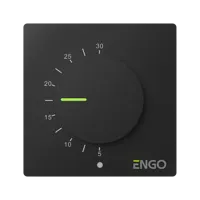 ENGO ESIMPLE-230B - Bedrade klokthermostaat 230V, Zwart