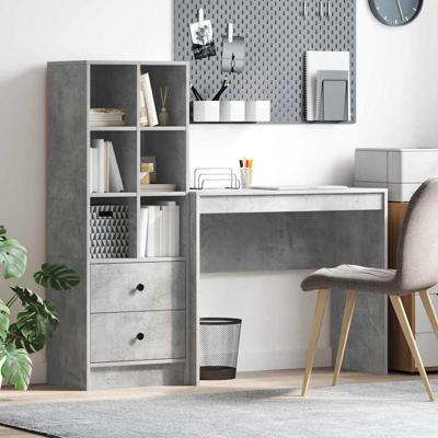 Bureau met lade 2 pcs Beton Grijs