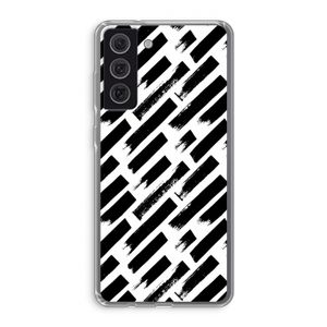 Zwarte vegen: Samsung Galaxy S21 FE Transparant Hoesje