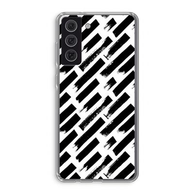 Zwarte vegen: Samsung Galaxy S21 FE Transparant Hoesje