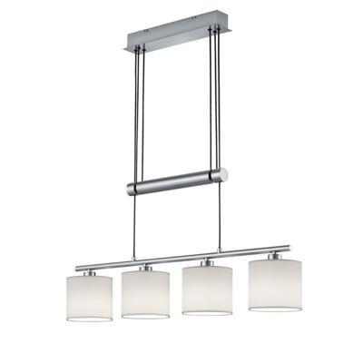 Trio HanglampGarda 4-lichts nikkel mat met wit - 305400401