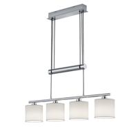 Trio HanglampGarda 4-lichts nikkel mat met wit - 305400401