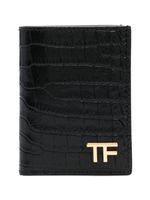 TOM FORD porte-cartes en cuir à design pliant - Noir - thumbnail