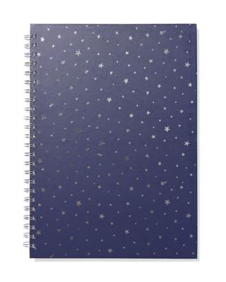 051 Hobbyboek A4 Blanco Papier Sterren (blauw)