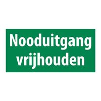 GFS pictogram NOODUITGANG VRIJHOUDEN sticker