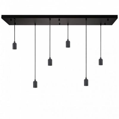 Pendel Savoy zwart 6 lichts