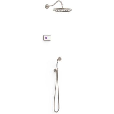 Regendouche set electronisch Tres Shower Technology Classic | Inbouw | Thermostaatkraan | 2-weg | Vintage | RVS look