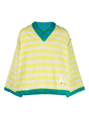 Sunnei t-shirt rayé à manches longues - Bleu