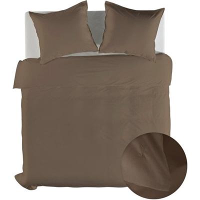 Dekbedovertrek Percale - (1140x2601 cm) - Taupe Percale katoen - Dessin: Effen - Yellow Suites - Dekbed-Discounter.nl