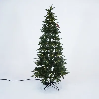 Kunstkerstboom Killington Fir Prelit 210 cm Hoog Groen Wit 380 lampjes Everlands