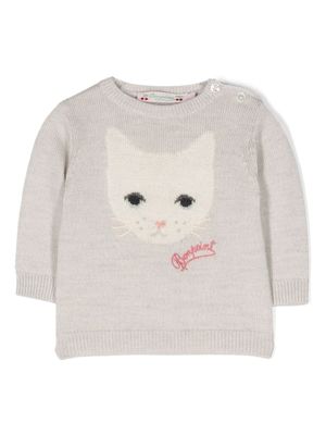 Bonpoint pull en maille intarsia - Gris